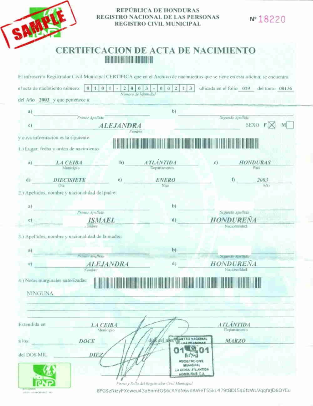 Birth Certificate From Honduras Not Accepted – Adjustment Of Within Uscis Birth Certificate Translation Template