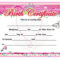 Birth Certificate Template And To Make It Awesome To Read In Girl Birth Certificate Template