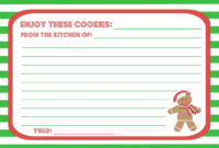 Birthday Party Blog: Free Printables ~ Cookie Swap Recipe inside Cookie Exchange Recipe Card Template