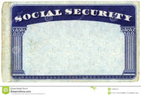 Blank American Social Security Card Stock Photo - Image Of regarding Social Security Card Template Download