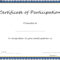 Blank Certificate Of Participation – Bolan.horizonconsulting.co In Certificate Of Participation In Workshop Template