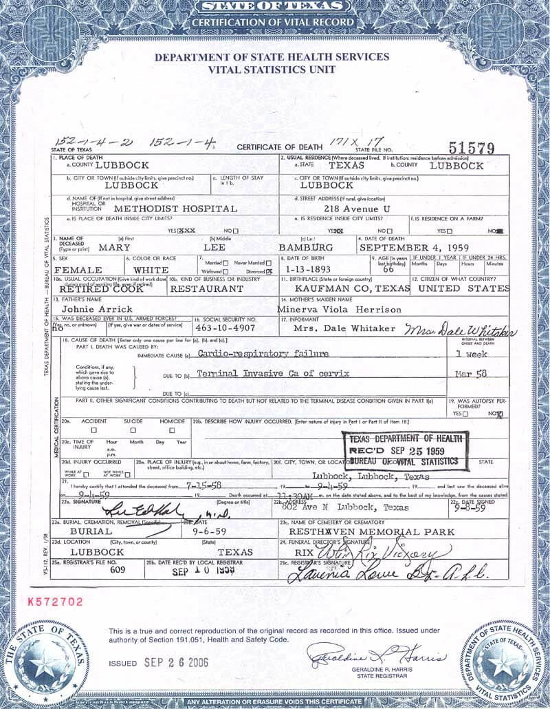 Blank Death Certificates Templates |  Certificate Within Fake Death Certificate Template