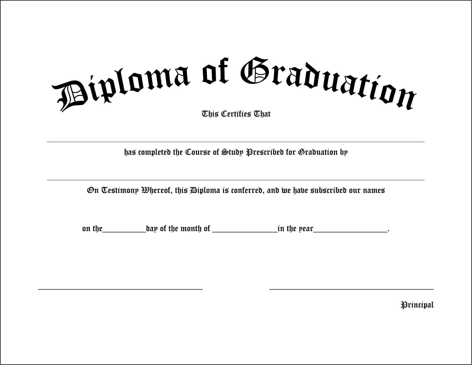 Blank Degree Certificate – Bolan.horizonconsulting.co Inside College Graduation Certificate Template