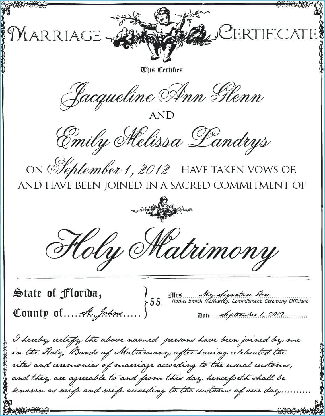 Blank Marriage Certificate Template – Uppage.co Pertaining To Certificate Of Marriage Template