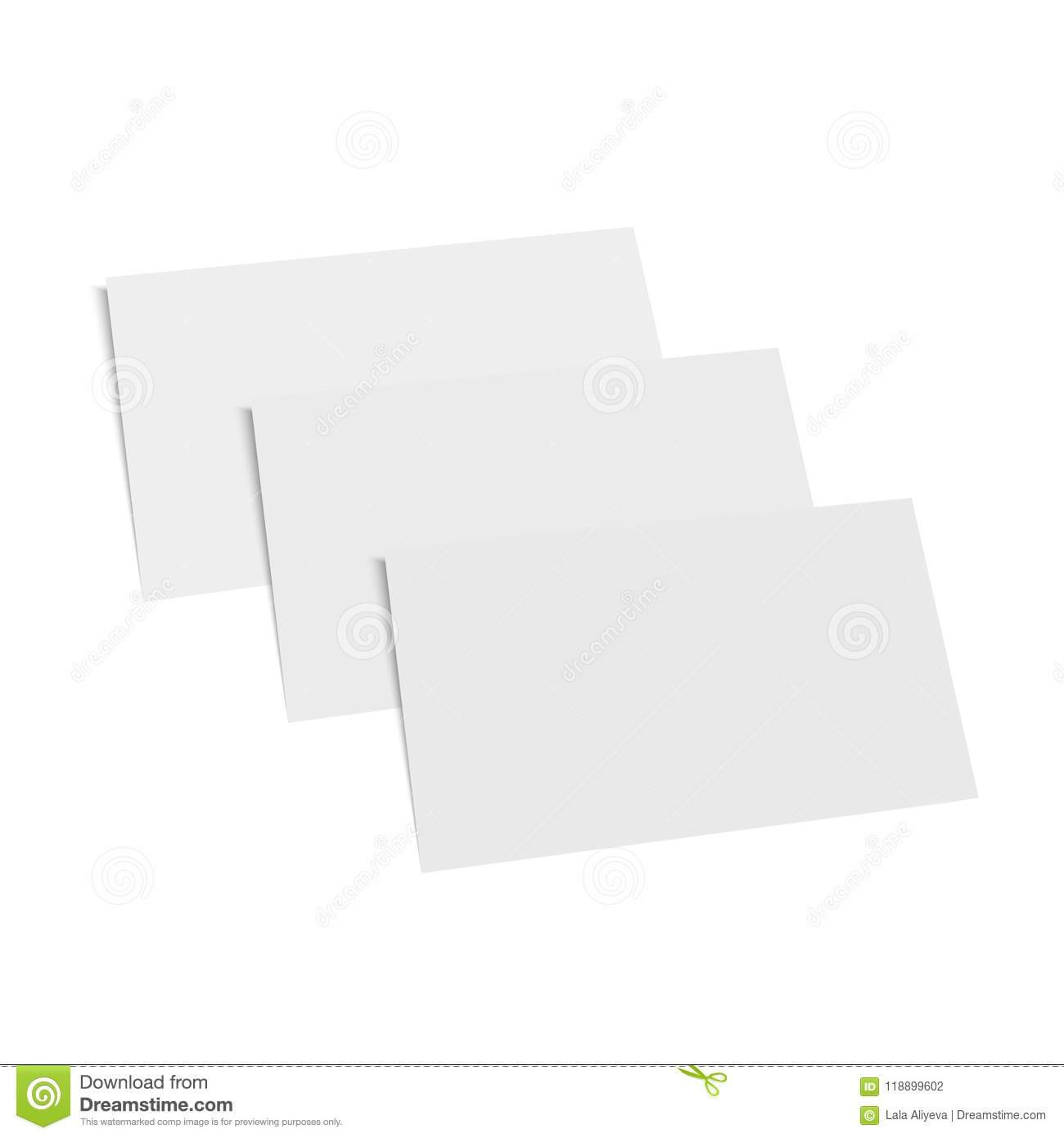 Blank Of Business Card Template. Vector. Stock Vector Intended For Plain Business Card Template