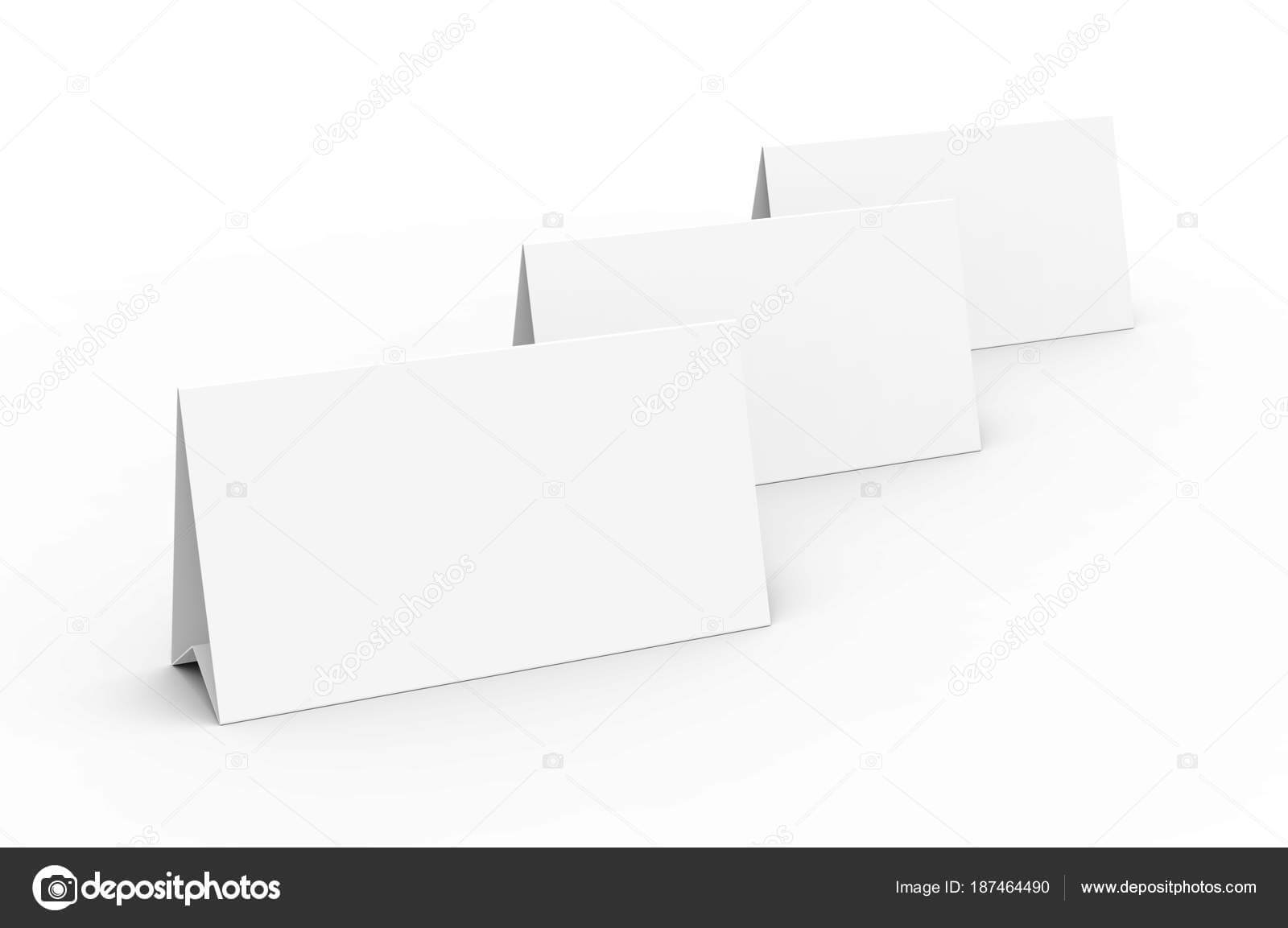 Blank Paper Tent Template White Tent Cards Set Empty Space Regarding Blank Tent Card Template