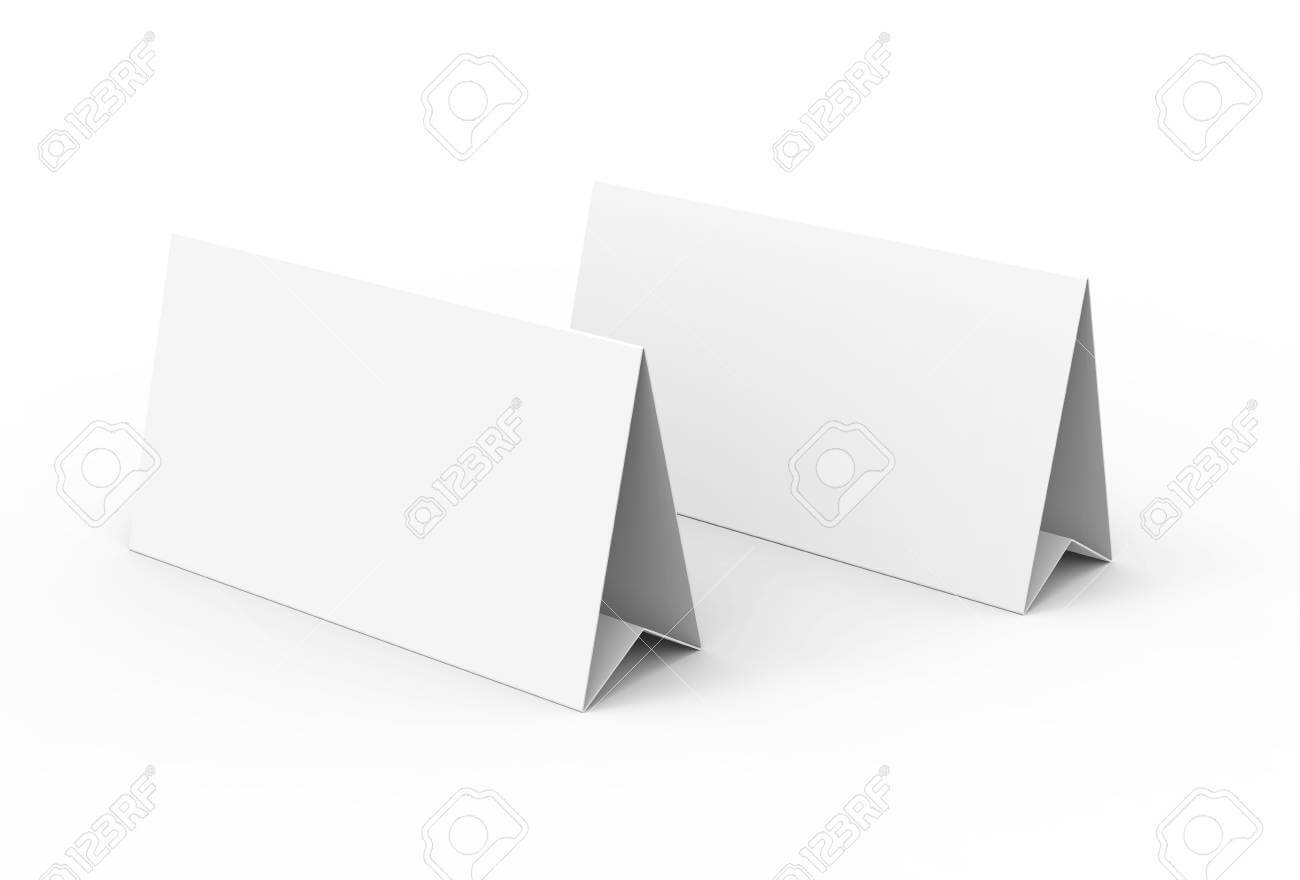 Blank Paper Tent Template, White Tent Cards Set With Empty Space.. Throughout Blank Tent Card Template