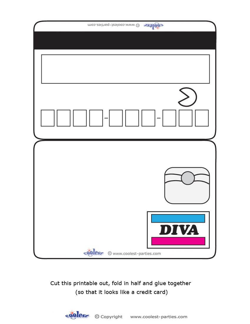 Blank Printable Diva Credit Card Invitations – Coolest Free Throughout Credit Card Template For Kids