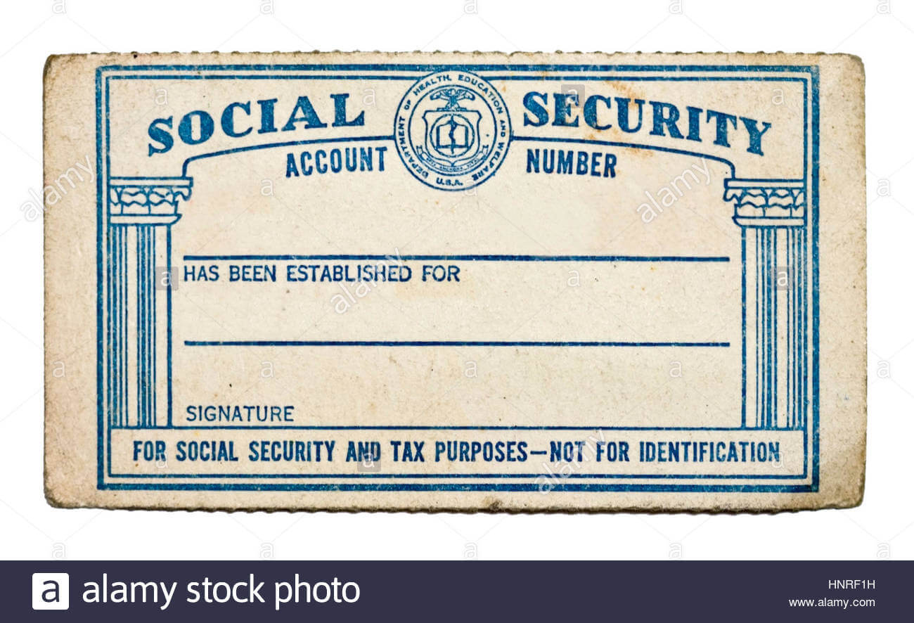 Blank Social Security Card Isolated Stock Photos & Blank Intended For Blank Social Security Card Template