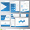 Blue Business Brochure Flyer Leaflet Presentation Card Inside Advertising Card Template