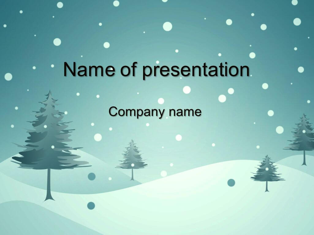 Blue Winter Powerpoint Template | Christmas Powerpoint Regarding Snow Powerpoint Template