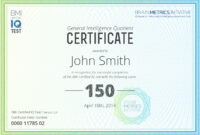 Bmi Certified Iq Test - Take The Most Accurate Online Iq Test! inside Iq Certificate Template