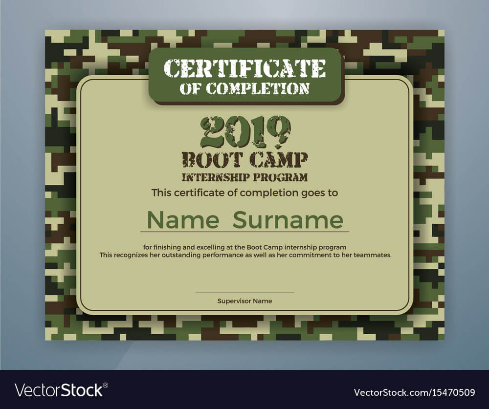 Boot Camp Internship Program Certificate Template Within Boot Camp Certificate Template