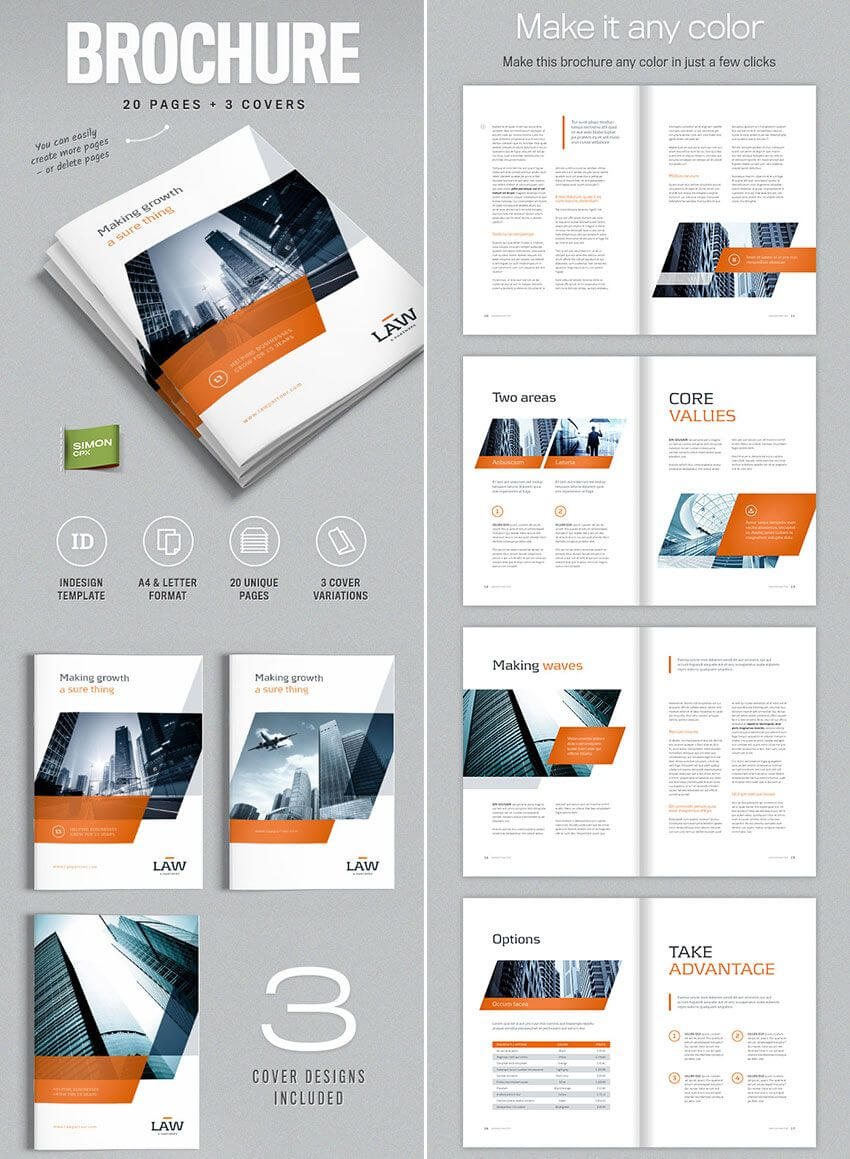 Brochure Template For Indesign - A4 And Letter | Indesign Throughout Brochure Templates Free Download Indesign