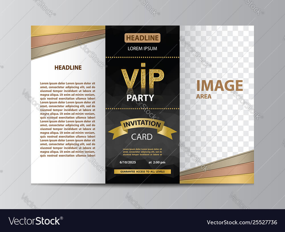 Brochure Template For Vip Party Inside Free Illustrator Brochure Templates Download