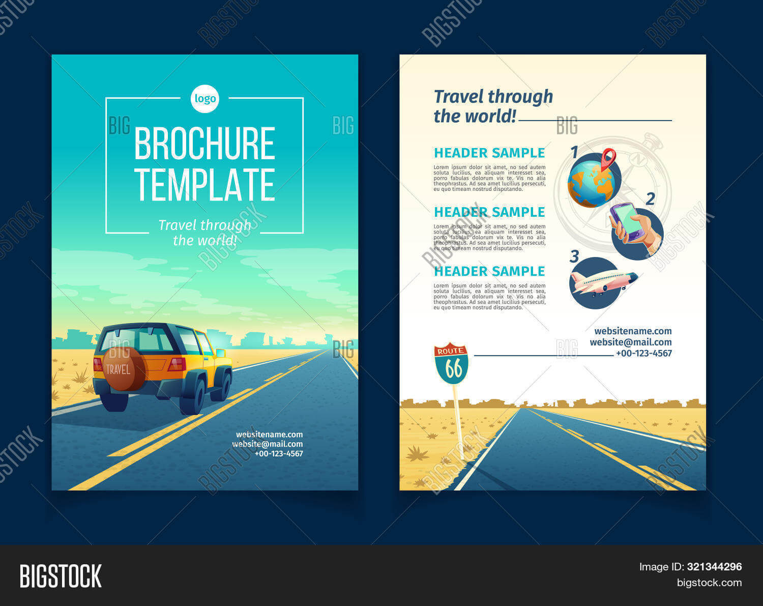 Brochure Template Image & Photo (Free Trial) | Bigstock Regarding Travel And Tourism Brochure Templates Free