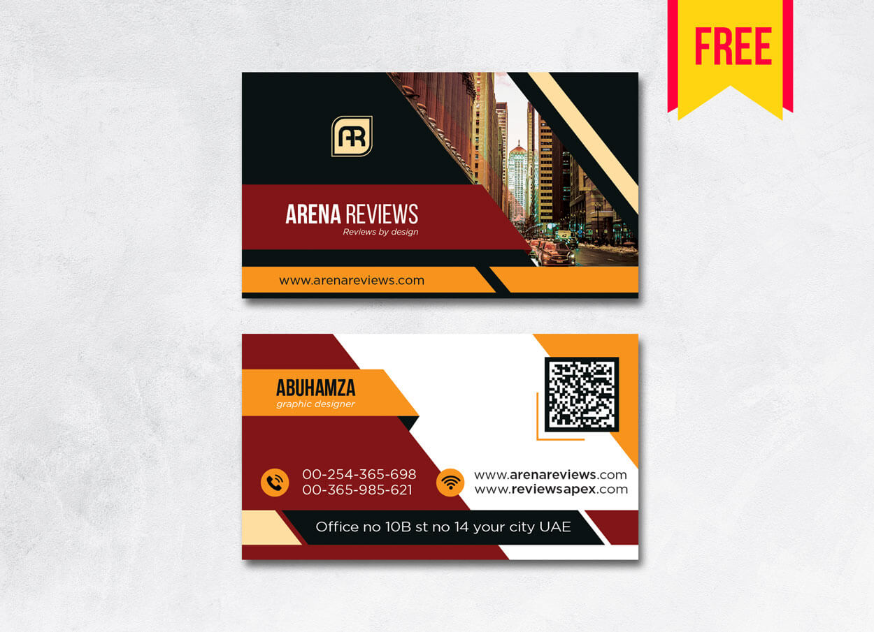 Building Business Card Design Psd – Free Download | Arenareviews Regarding Blank Business Card Template Download