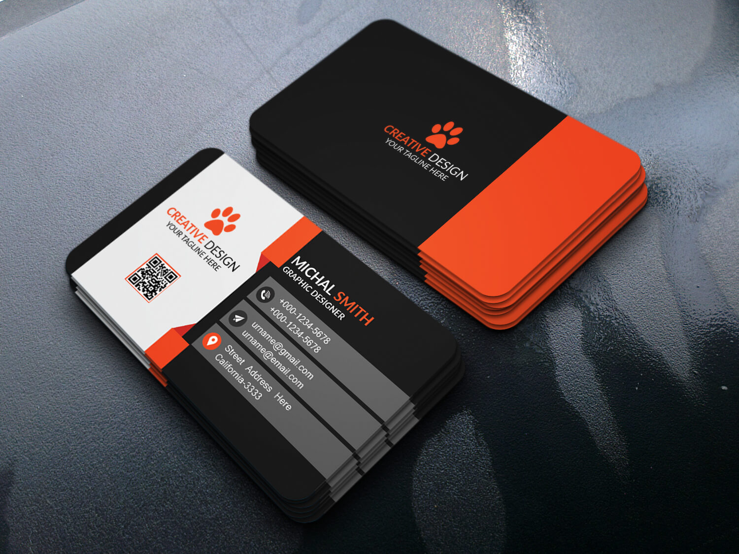 Business Card Design (Free Psd) On Behance In Business Card Template Photoshop Cs6
