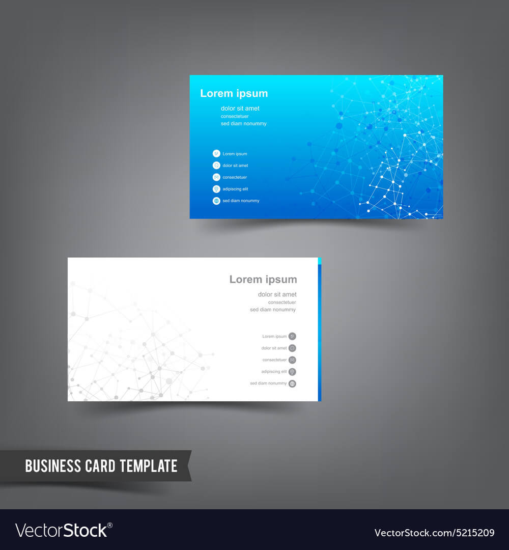 Business Card Template Set 025 Connection Network With Regard To Networking Card Template