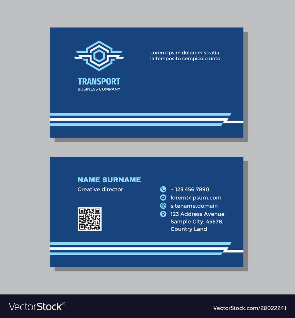 Business Card Template With Logo – Concept Design Regarding Transport Business Cards Templates Free