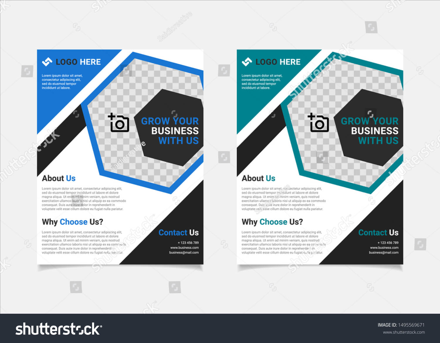 Business Flyer Template Vector Design Us Stock Vector Intended For Letter Size Brochure Template