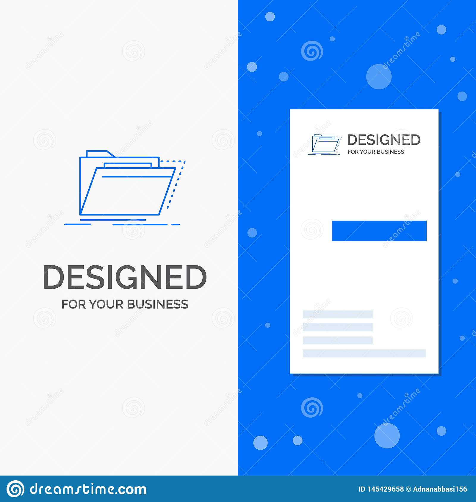 Business Logo For Archive, Catalog, Directory, Files, Folder For Library Catalog Card Template