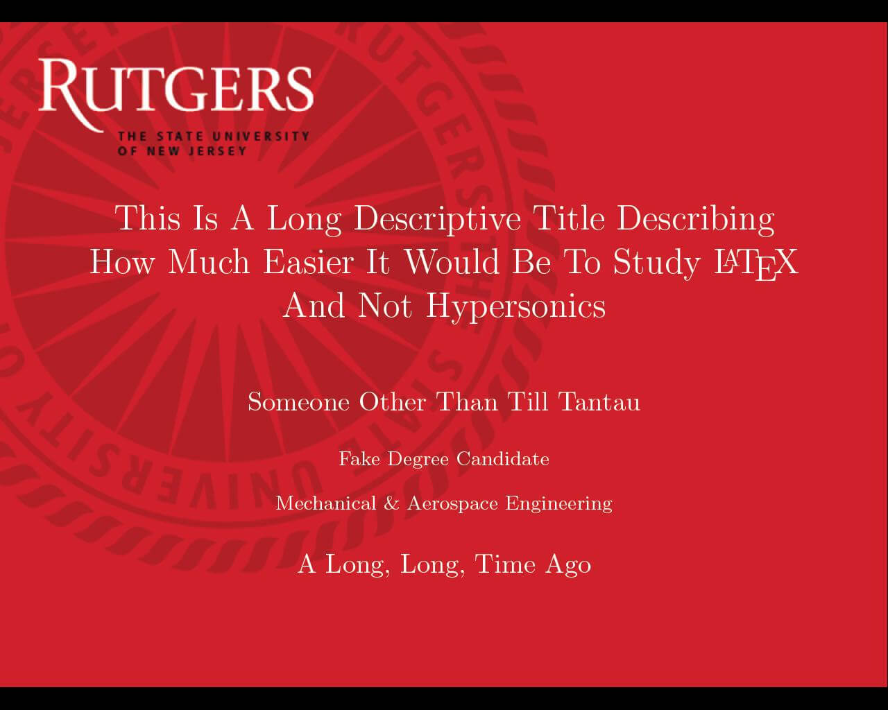 Can I Specify Title Page Customization In A Template Instead In Rutgers Powerpoint Template