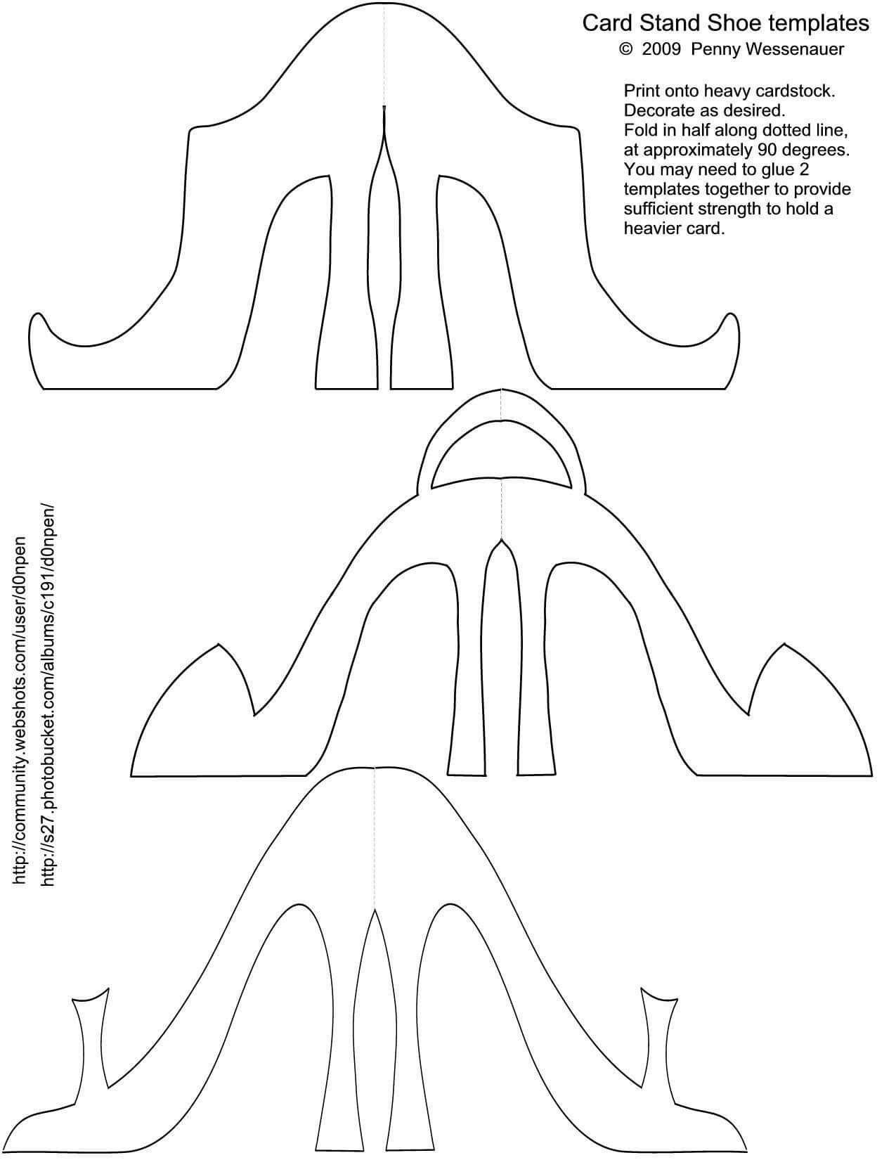 Card Templates :: Card Stand Shoe Templates Imaged0Npen Regarding Card Stand Template