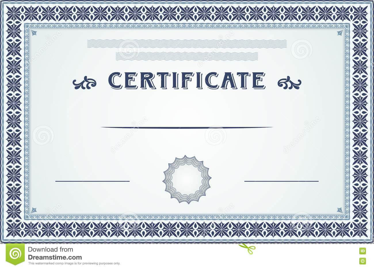 Certificate Border And Template Design Stock Vector With Certificate Border Design Templates
