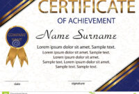 Certificate Of Achievement Or Diploma. Elegant Light with Certificate Of Attainment Template