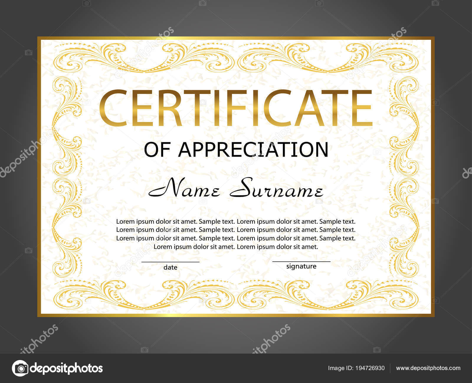 Certificate Of Appreciation, Diploma Template. Reward. Award For Winner Certificate Template