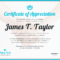 Certificate Of Appreciation Inside Volunteer Certificate Template