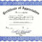 Certificate Of Appreciation Template – The Certificate Has A With Free Certificate Of Excellence Template