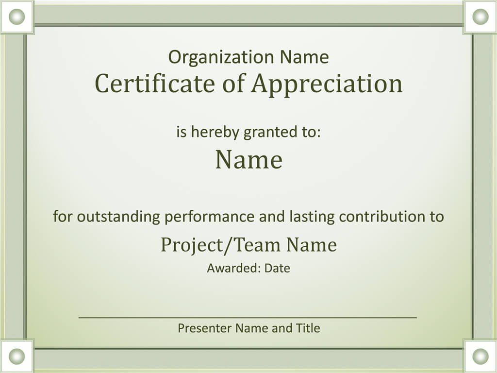 Certificate Of Appreciation – Templates | Certificate Of Intended For Best Employee Award Certificate Templates