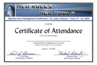 Certificate Of Attendance Conference Template ] - Of for Certificate Of Attendance Conference Template
