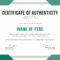 Certificate Of Authenticity Template Psd Word Artist Free With Certificate Of Authenticity Template