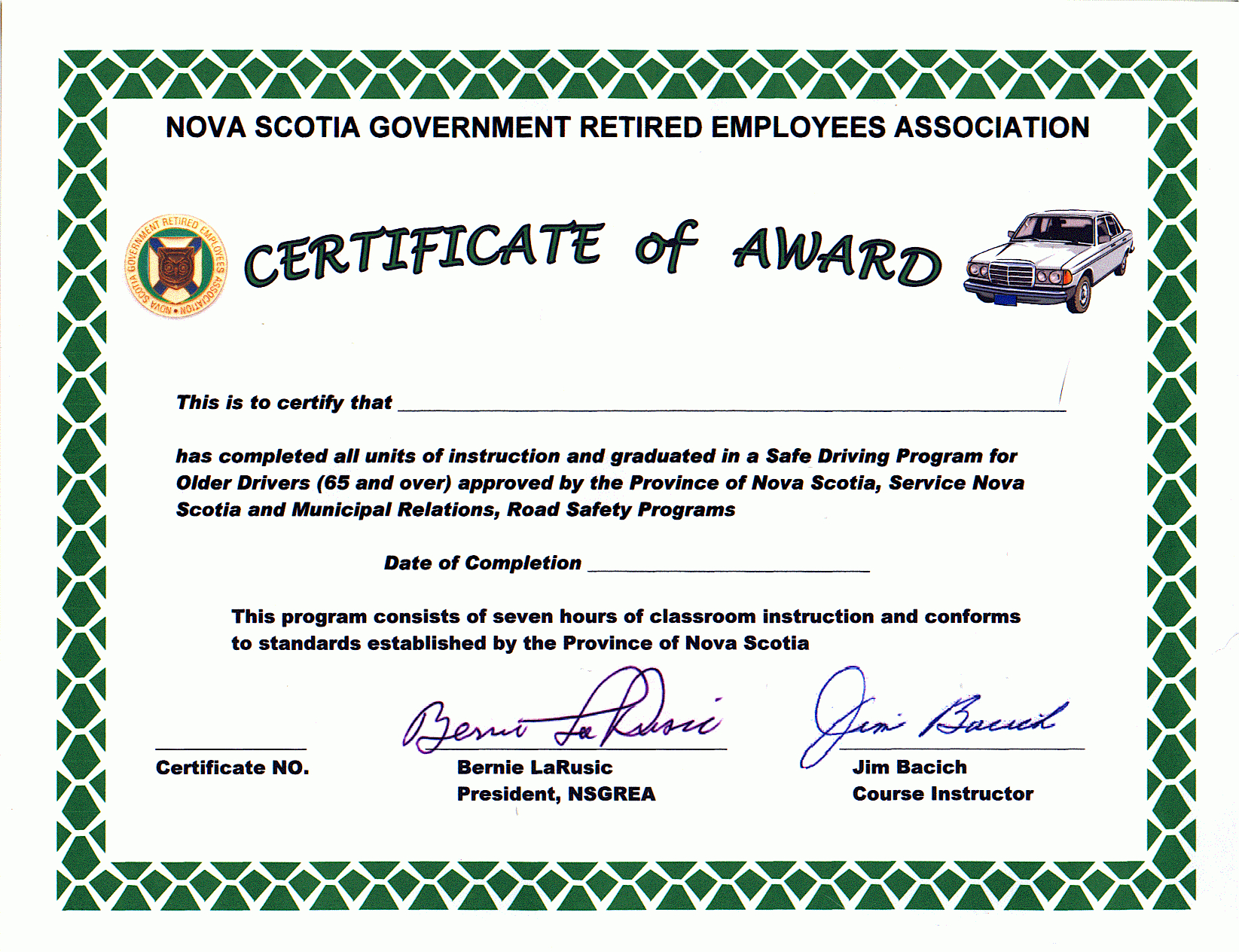 Certificate Of Completion Ojt Template ] – Ojt Certificate Pertaining To Safe Driving Certificate Template