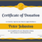 Certificate Of Donation Template Throughout Donation Certificate Template