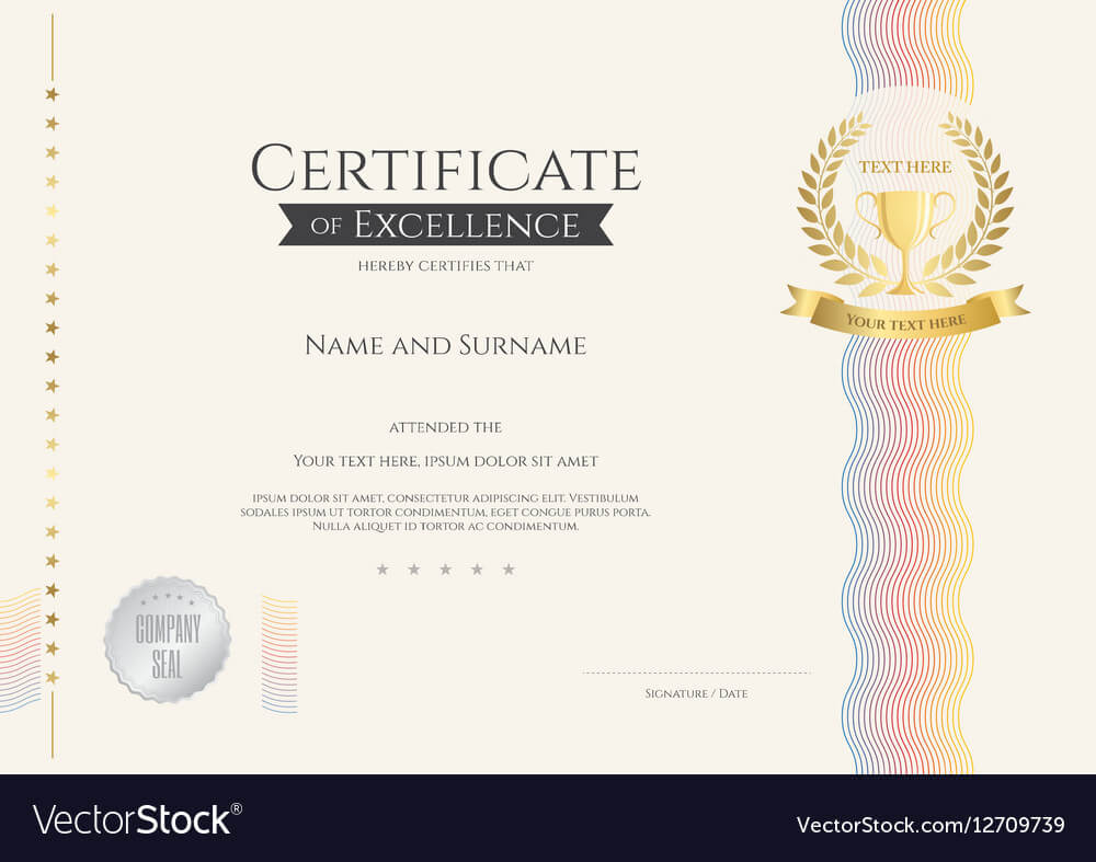 Certificate Of Excellence Template Pertaining To Certificate Of Excellence Template Free Download