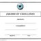 Certificate Of Excellence Template Word ] – Certificate Of With Certificate Of Excellence Template Word