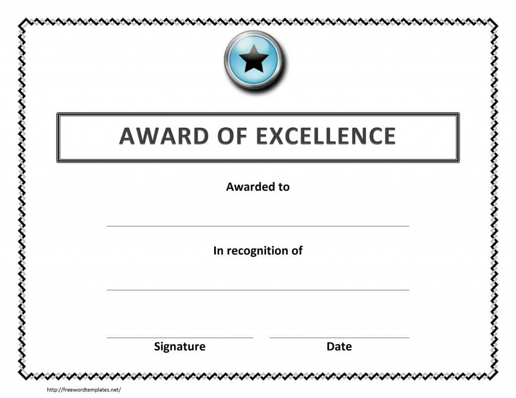 Certificate Of Excellence Template Word ] – Certificate Of Within Downloadable Certificate Templates For Microsoft Word