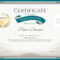 Certificate Of Participation Template With Green Broder, Gold.. For Certification Of Participation Free Template