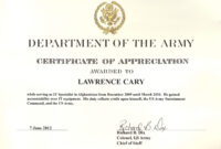 Certificate Of Promotion Template Army within Promotion Certificate Template