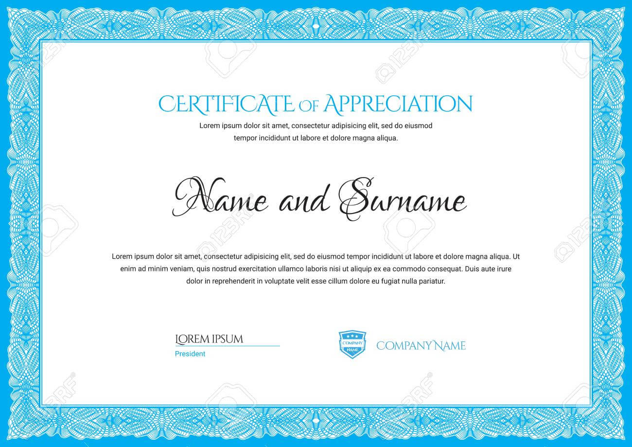 Certificate Template. Diploma Of Modern Design Or Gift Certificate With Regard To Company Gift Certificate Template