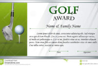 Certificate Template For Golf Award Stock Vector with regard to Golf Certificate Template Free