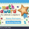 Certificate Template For Math Award With Golden Star With Star Award Certificate Template