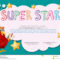 Certificate Template For Super Star Stock Vector Inside Star Certificate Templates Free