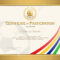 Certificate Template In Football Sport Color Stripe Theme With.. Regarding Football Certificate Template