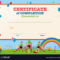Certificate Template With Kids In Playground In Free Intended For Free Printable Certificate Templates For Kids