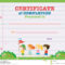 Certificate Template With Kids Walking In The Park Stock With Regard To Walking Certificate Templates